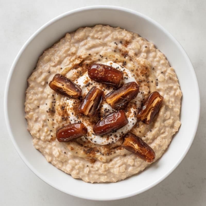 Vanilla Protein Overnight Oats with Dates