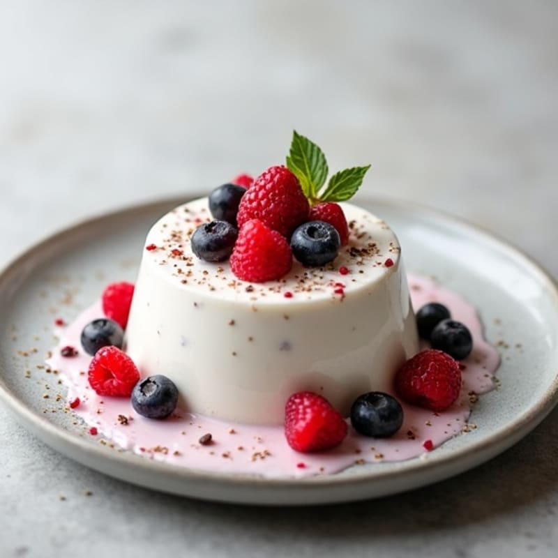 Silky Greek Yogurt Protein Mousse with Mixed Berries