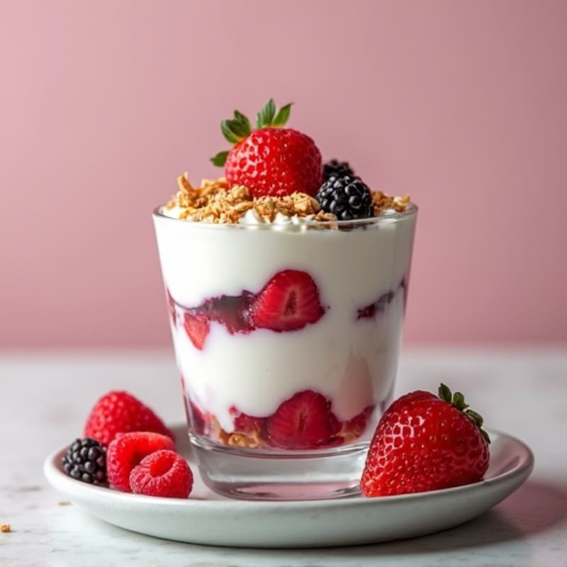 Creamy Greek Yogurt Protein Parfait with Mixed Berries