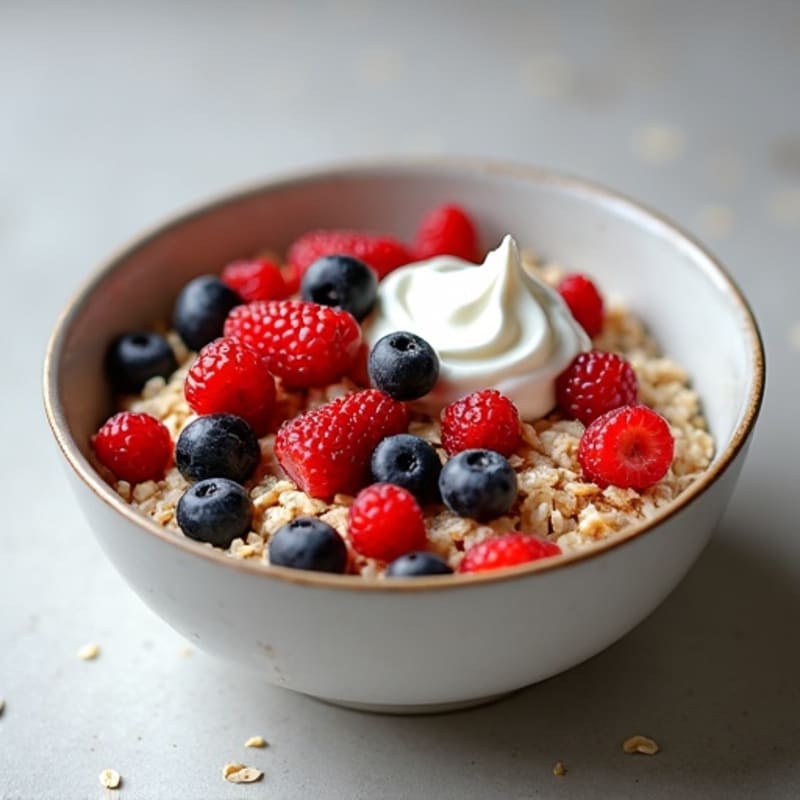 Creamy Steel-Cut Oatmeal with Mixed Berries