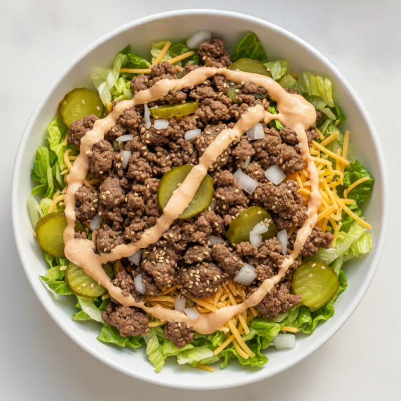 Big Mac Inspired Protein Bowl