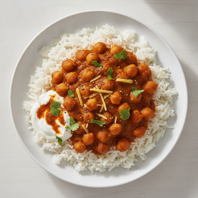 Hearty Chana Masala with Basmati Rice