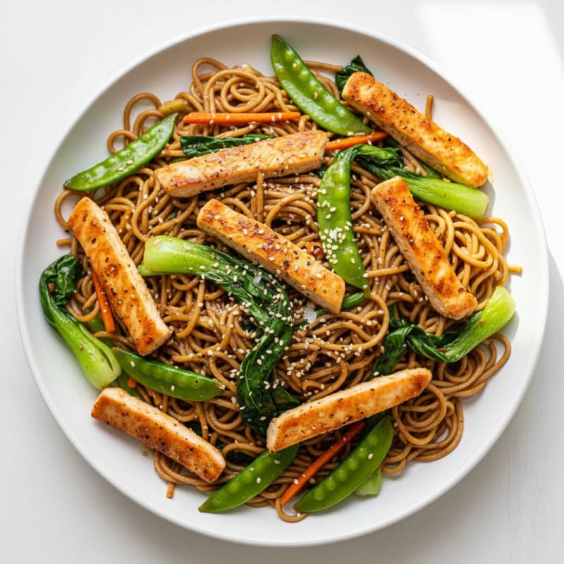 Tender Sesame-Ginger Chow Mein Noodles