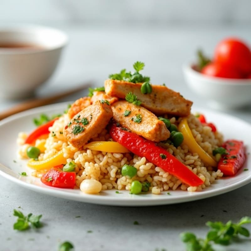 Cauliflower Rice Chicken Stir-Fry