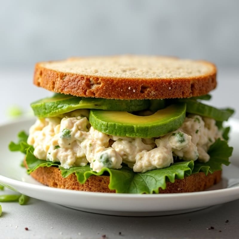 Healthy Creamy Chicken Salad Sandwich