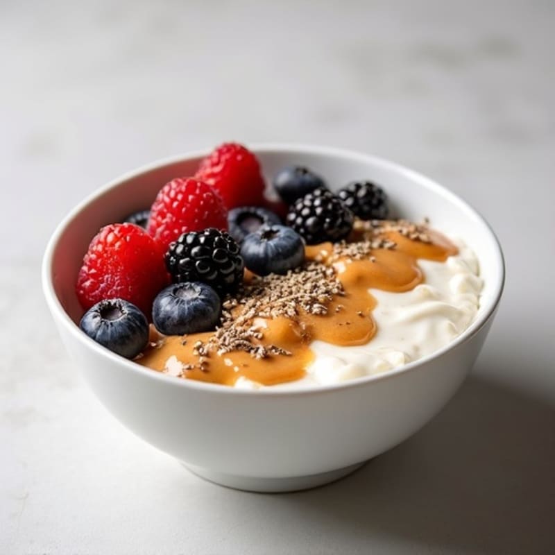 Creamy Peanut Butter Berry Overnight Oats