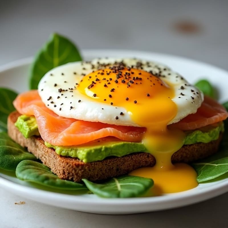 Crispy Avocado Toast with Jammy Egg and Fresh Greens