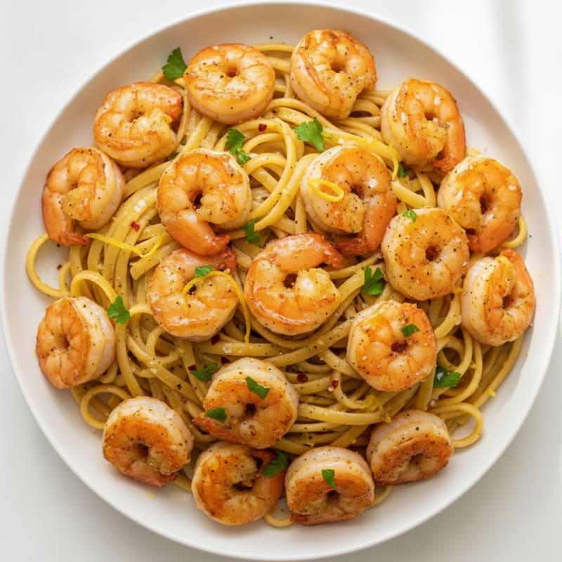 Garlic Butter Shrimp Scampi with Linguine