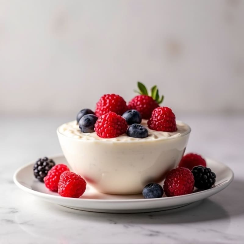 Cottage Cheese Protein Mousse with Fresh Berries