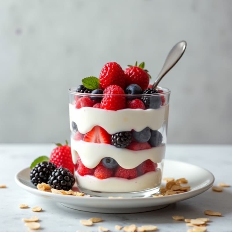 Creamy Greek Yogurt Protein Parfait with Berries