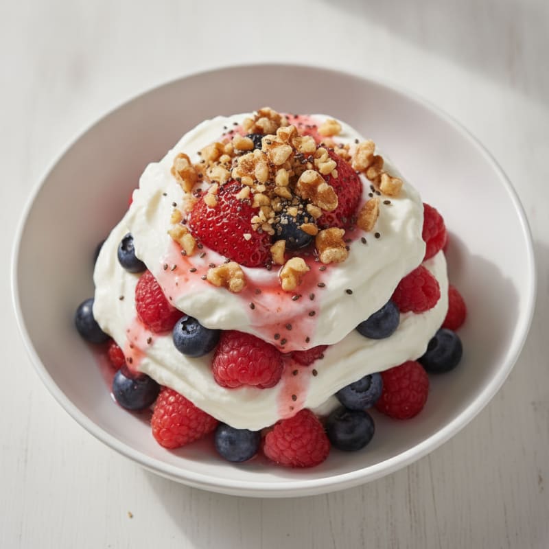 Creamy Greek Yogurt Protein Parfait with Mixed Berries