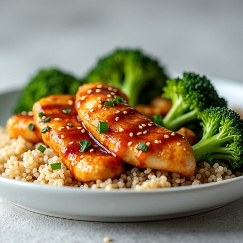 Honey-Ginger Teriyaki Chicken with Sesame Broccoli