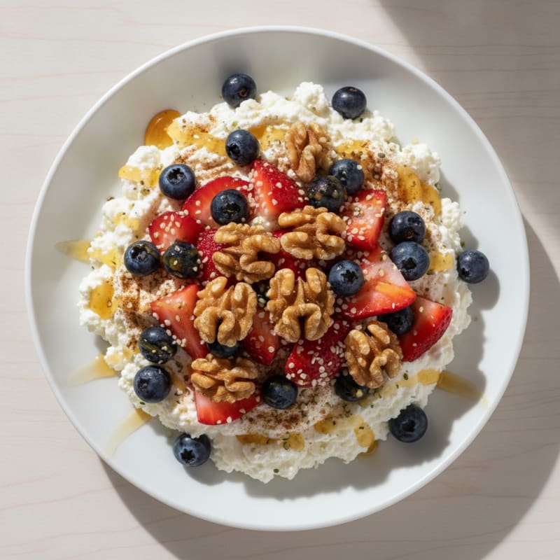 Sweet Cottage Cheese with Berries