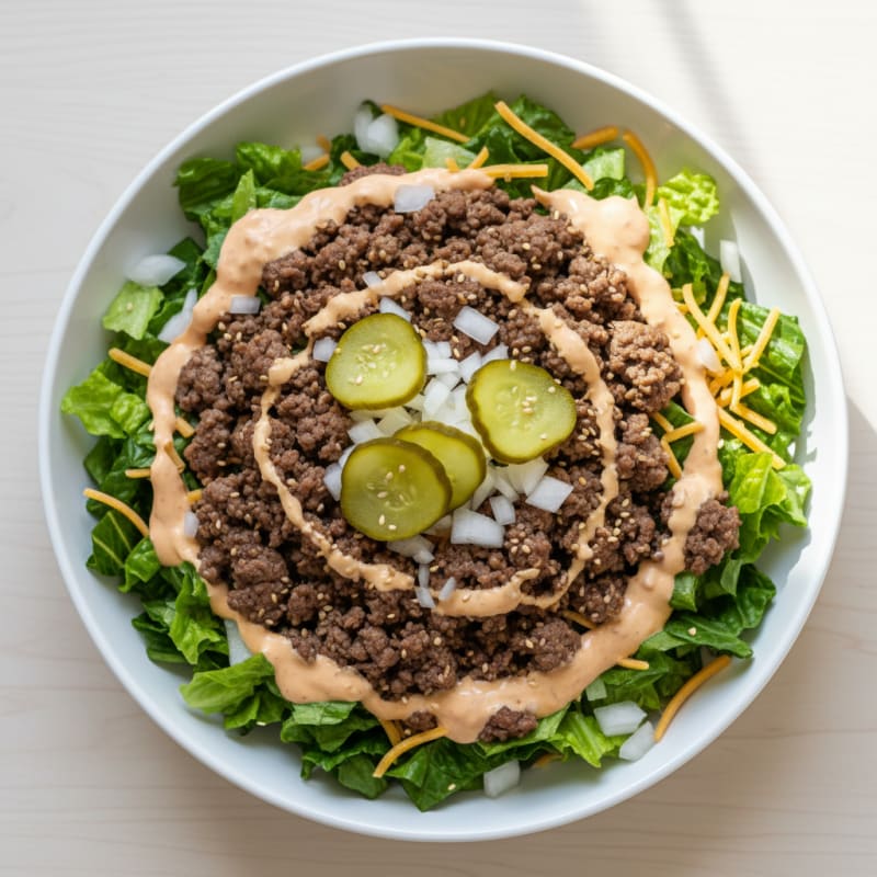 Big Mac Inspired Protein Bowl