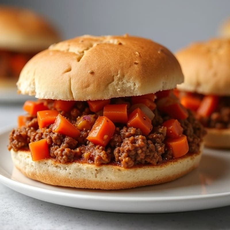 Lean Ground Beef Sloppy Joe with Hidden Veggies and Whole Wheat Buns