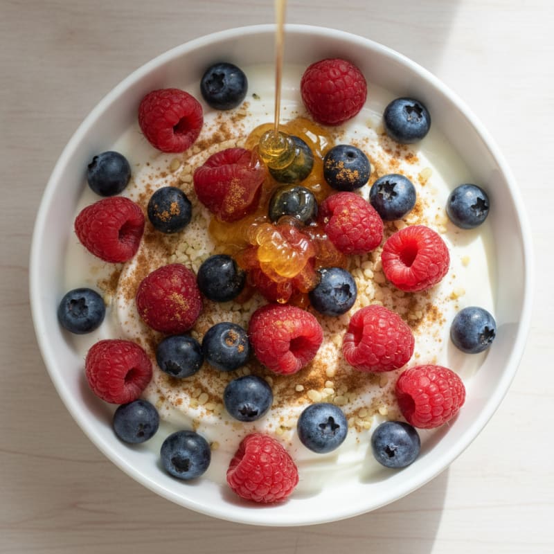 Greek Yogurt with Honey and Berries