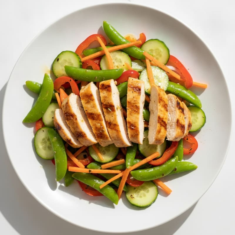 Grilled Chicken and Crunchy Vegetable Salad