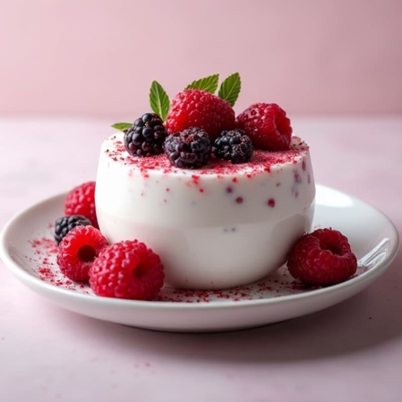 Greek Yogurt Protein Mousse with Mixed Berries