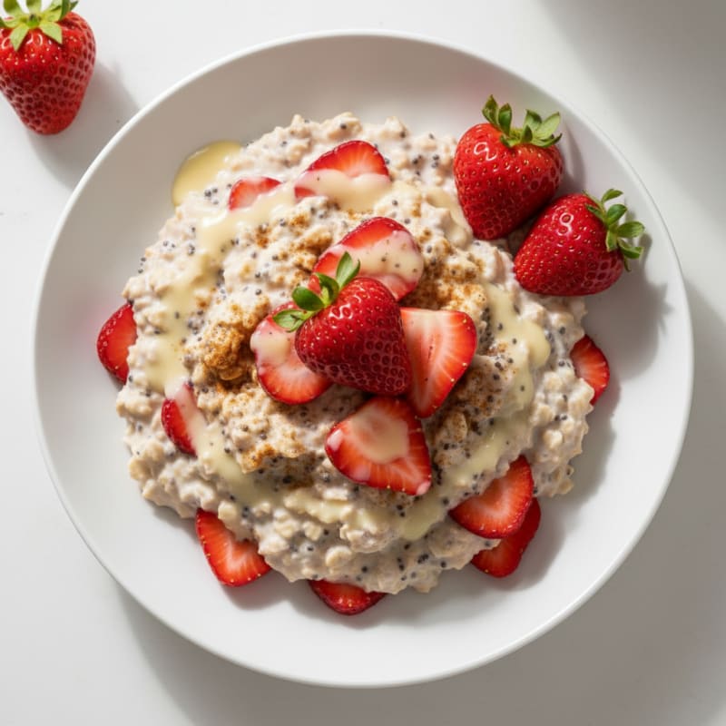 Strawberry Shortcake Overnight Oats
