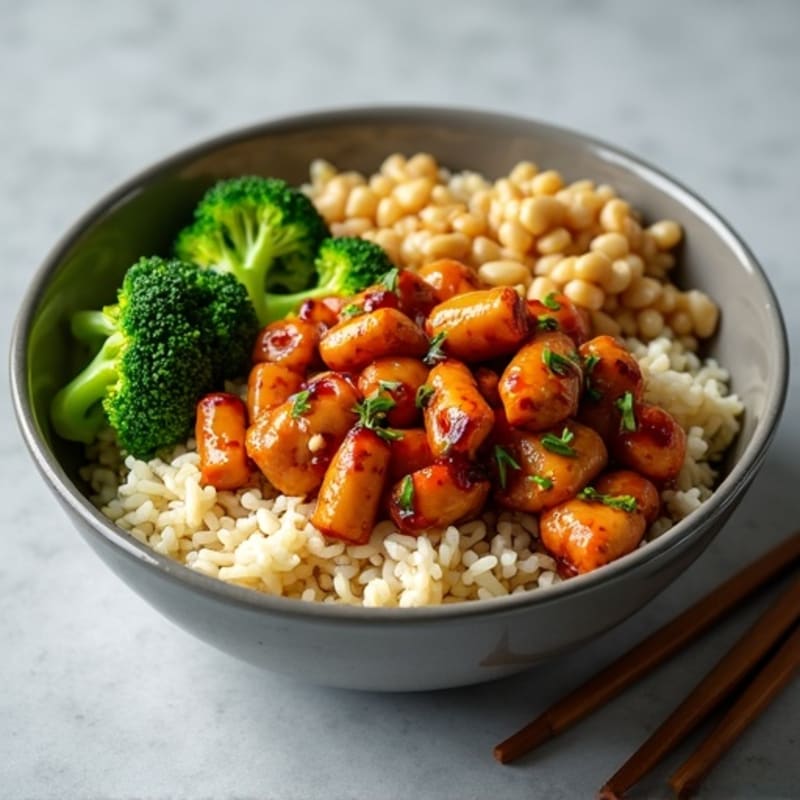 Sticky Ginger-Garlic Teriyaki Chicken Bowl
