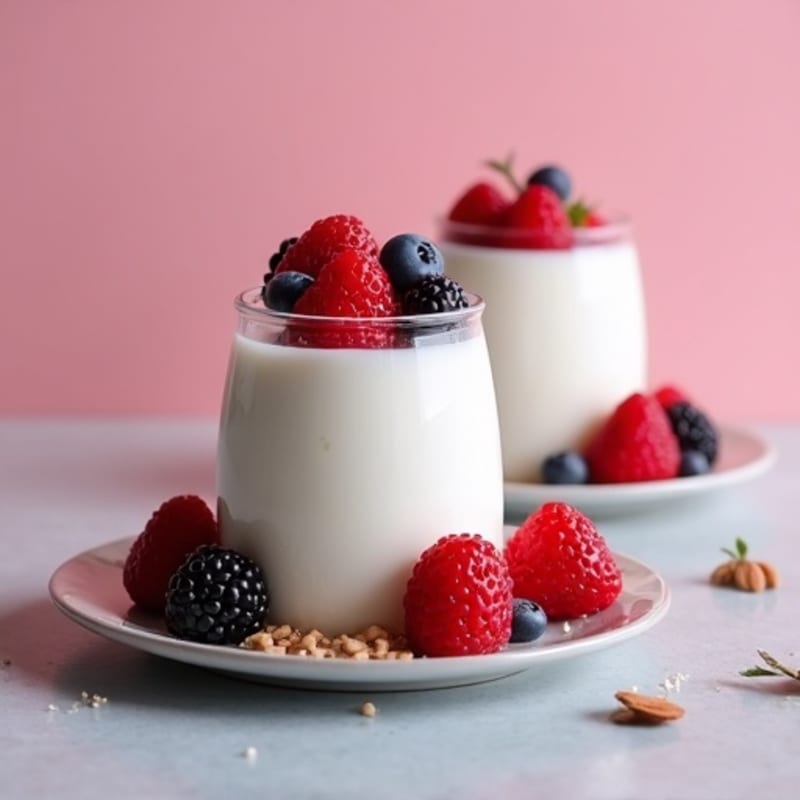 Silky Greek Yogurt Protein Mousse with Berries