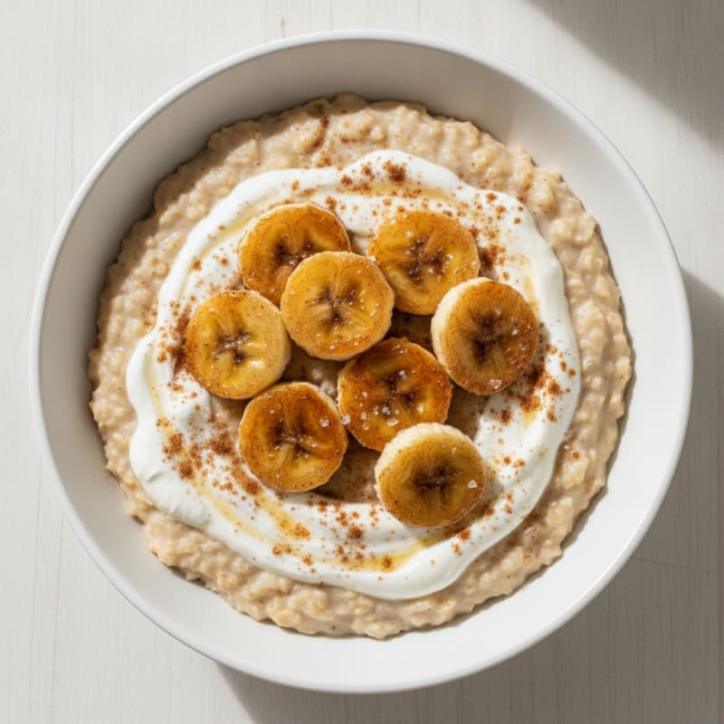 Banana Yogurt Swirl Oatmeal