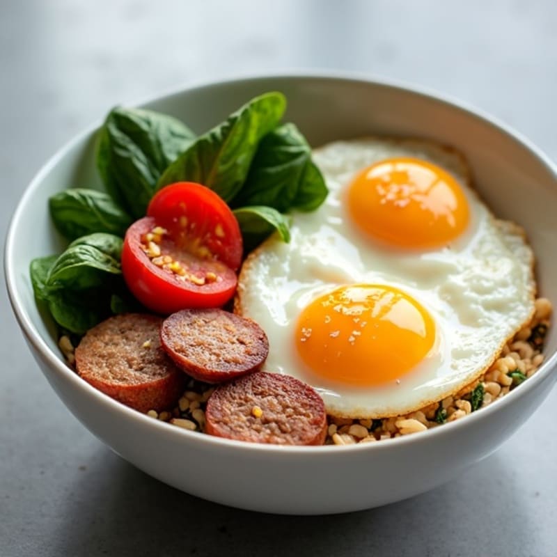 Savory Protein-Packed Breakfast Bowl with Steel-Cut Oats