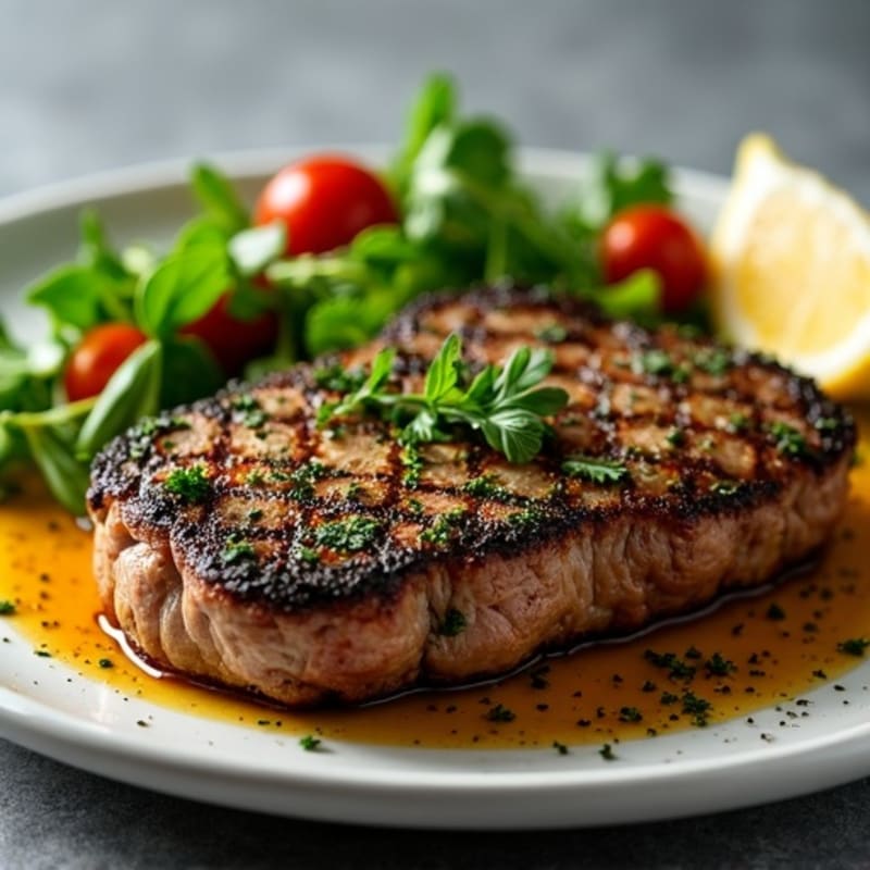 Herb-Crusted Pan-Seared Bison Steak