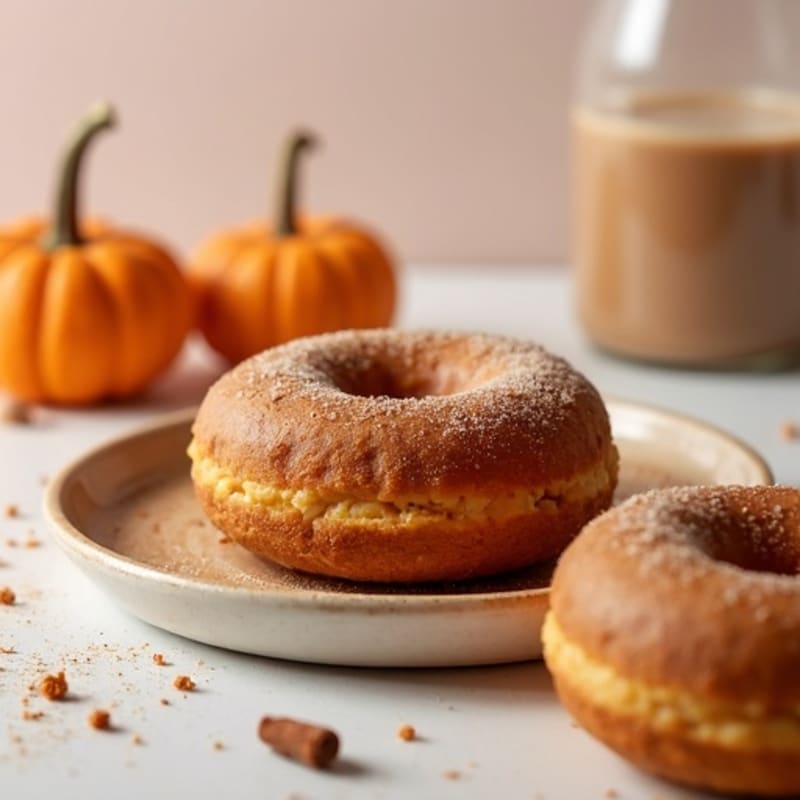 Soft Baked Pumpkin Spice Protein Donuts