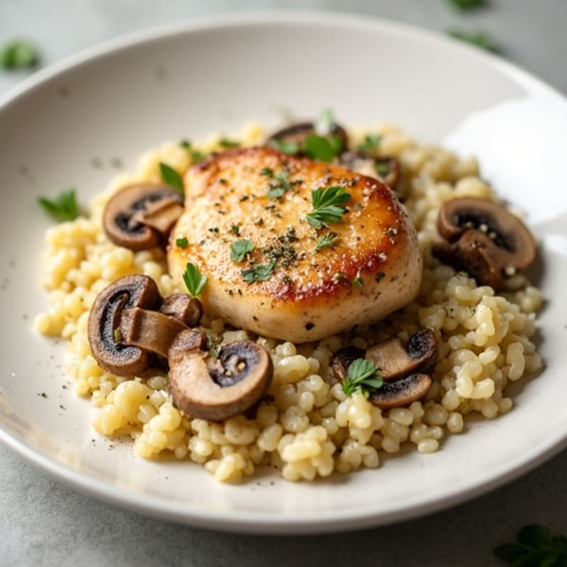 Creamy Wild Mushroom Cauliflower Risotto