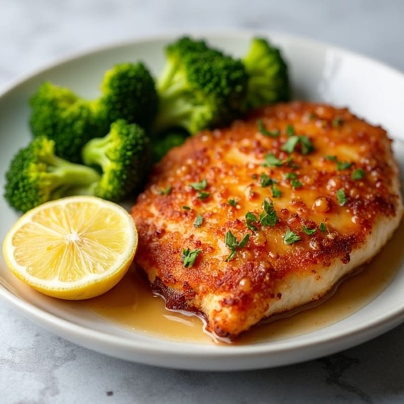 Crispy Honey-Garlic Chicken with Broccoli