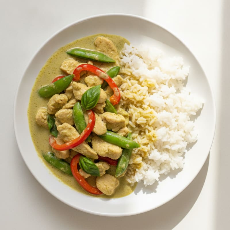 Green Curry Chicken with Jasmine Rice