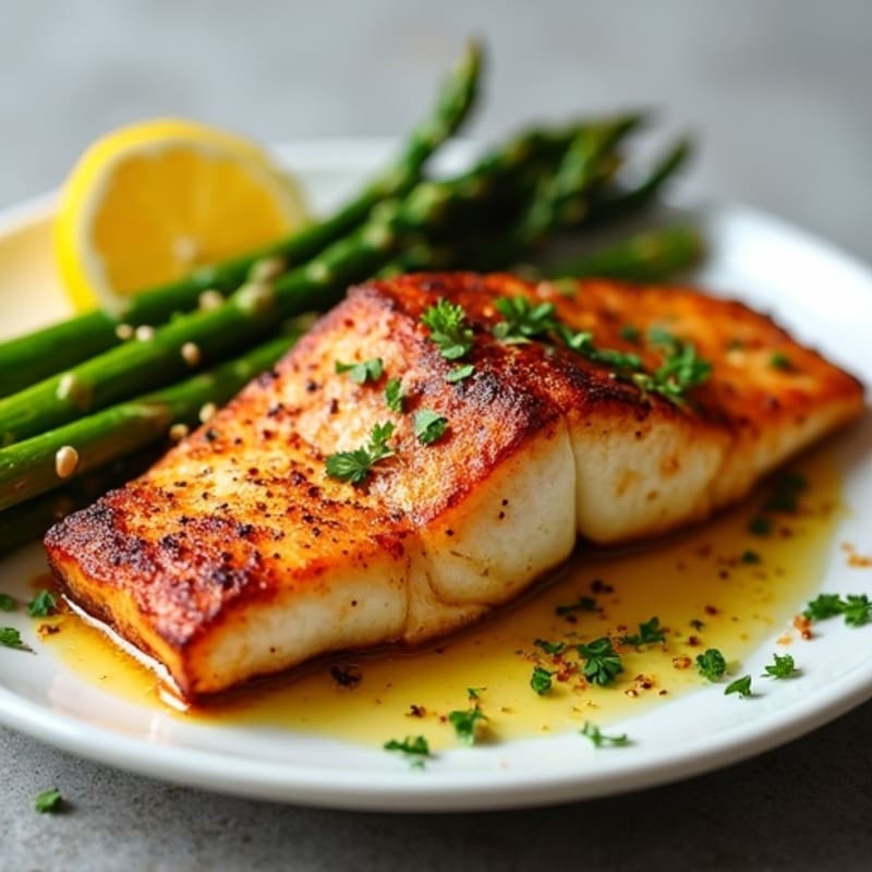 Spicy Blackened Catfish with Crispy Roasted Asparagus