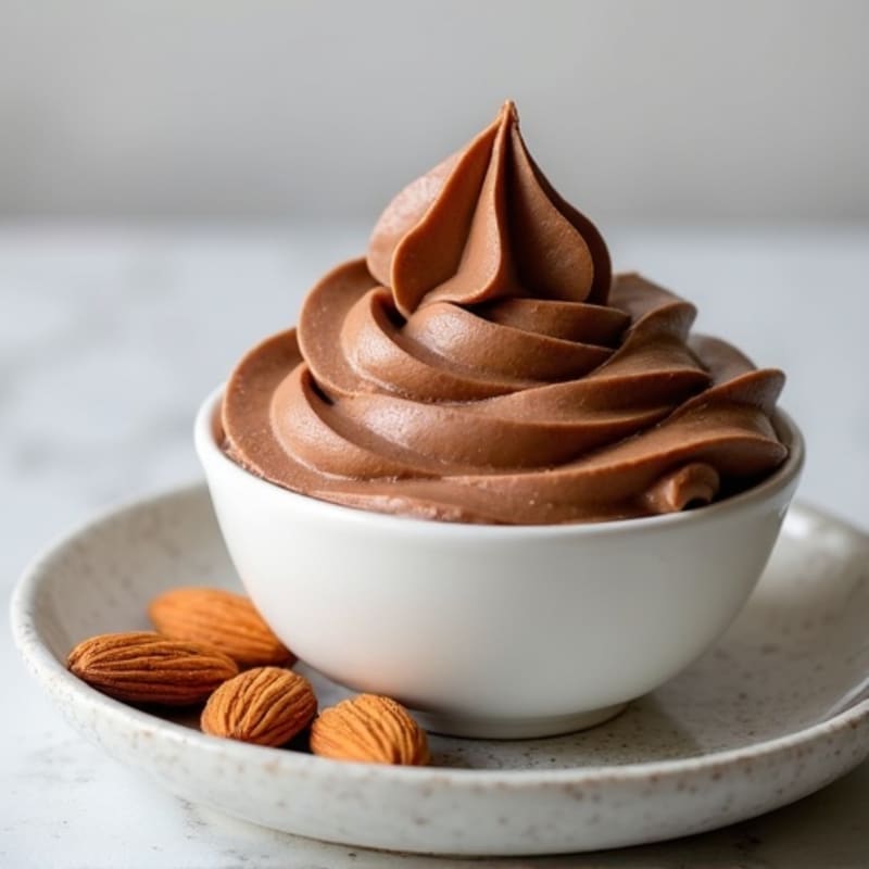 Chocolate Protein Greek Yogurt with Almond Butter Swirl