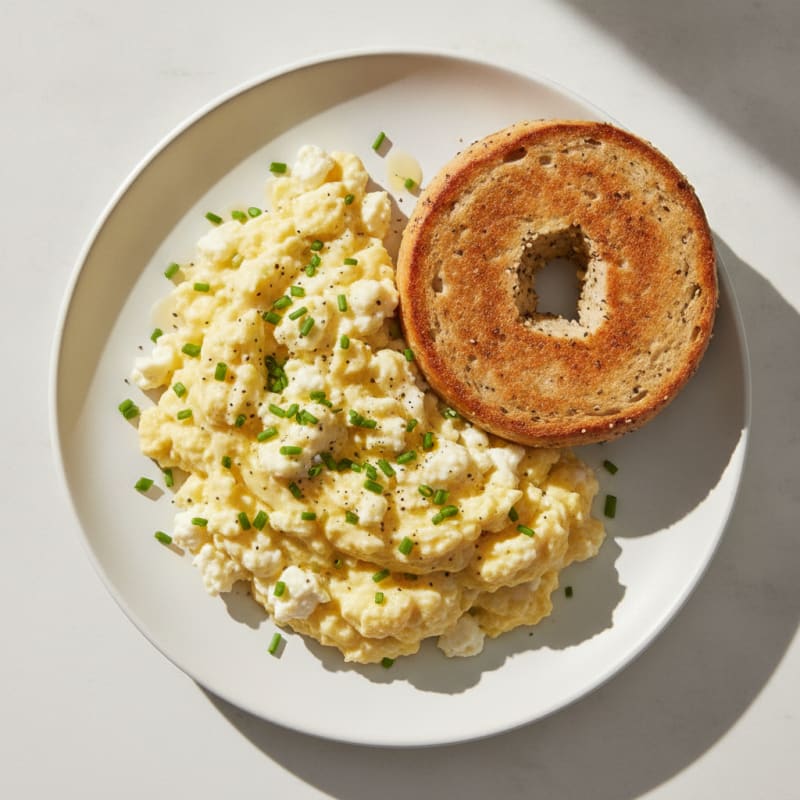 Fluffy Egg White & Cottage Cheese Scramble