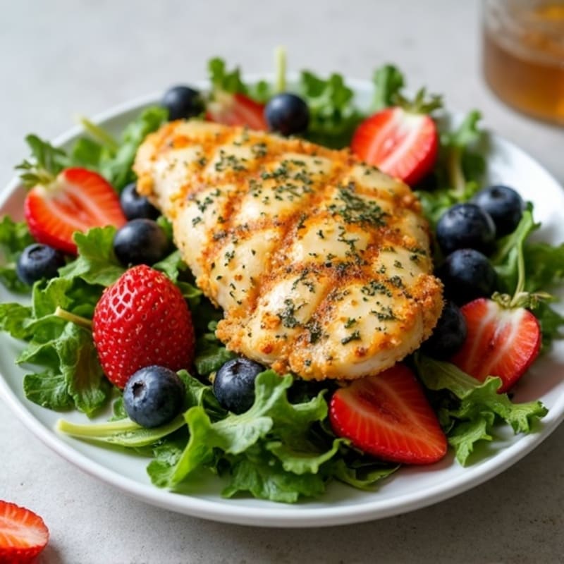Herb-Crusted Chicken and Berry Salad with Citrus Vinaigrette