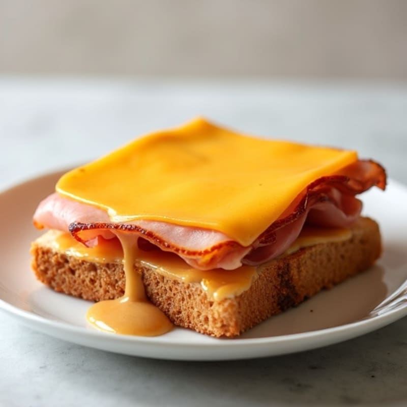 Open-Face Honey-Mustard Ham and Swiss Melt