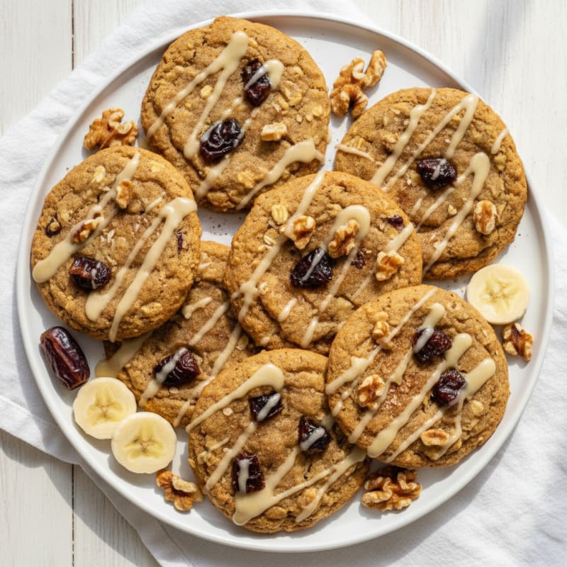 High-Protein Banana Date Walnut Breakfast Cookies