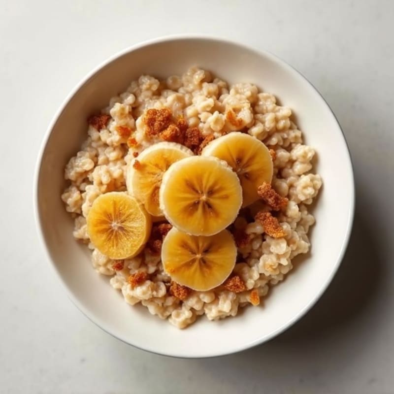 Creamy Caramelized Banana Steel Cut Oatmeal