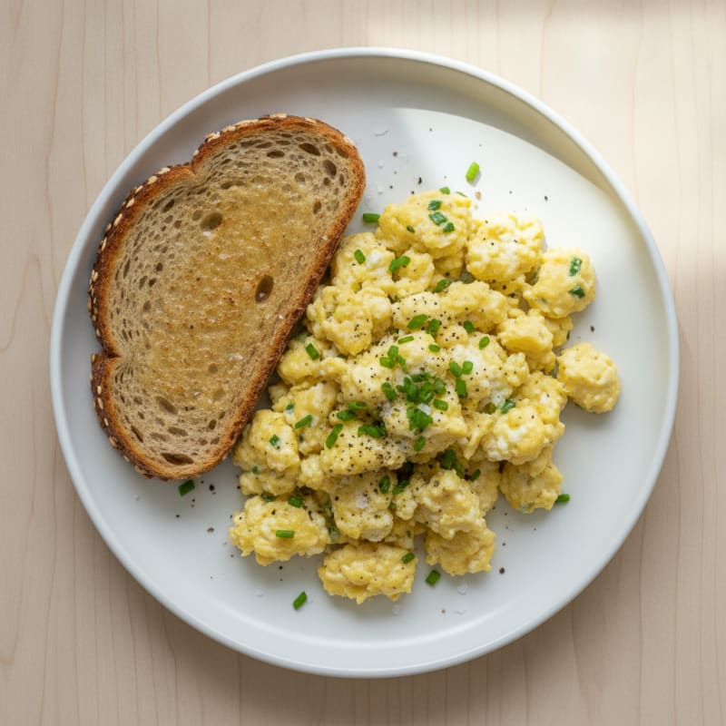 High Protein Cottage Cheese Scrambled Eggs