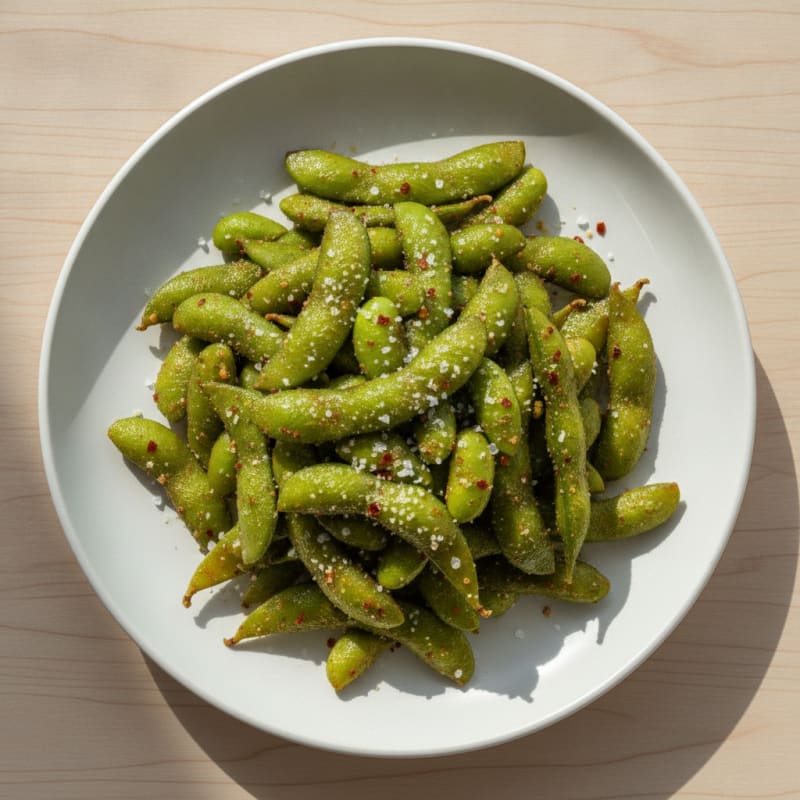 Spiced Edamame with Sea Salt