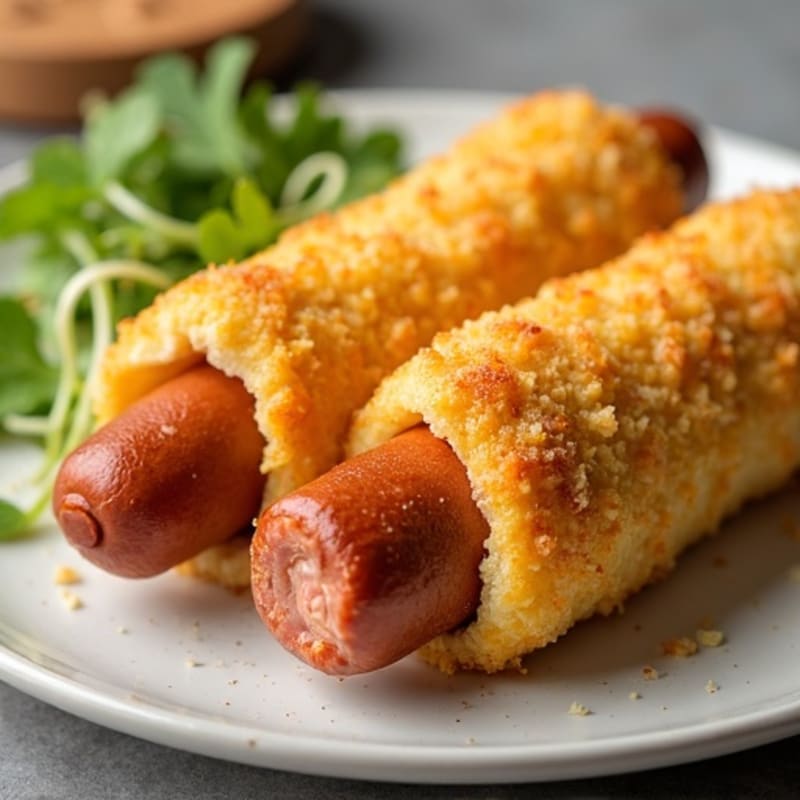 Crispy Baked Turkey Dogs with Golden Cornmeal Crust