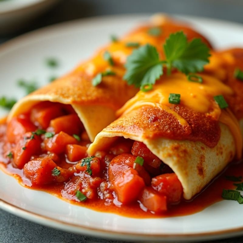 Baked Chicken Enchiladas with Smoky Chili Sauce