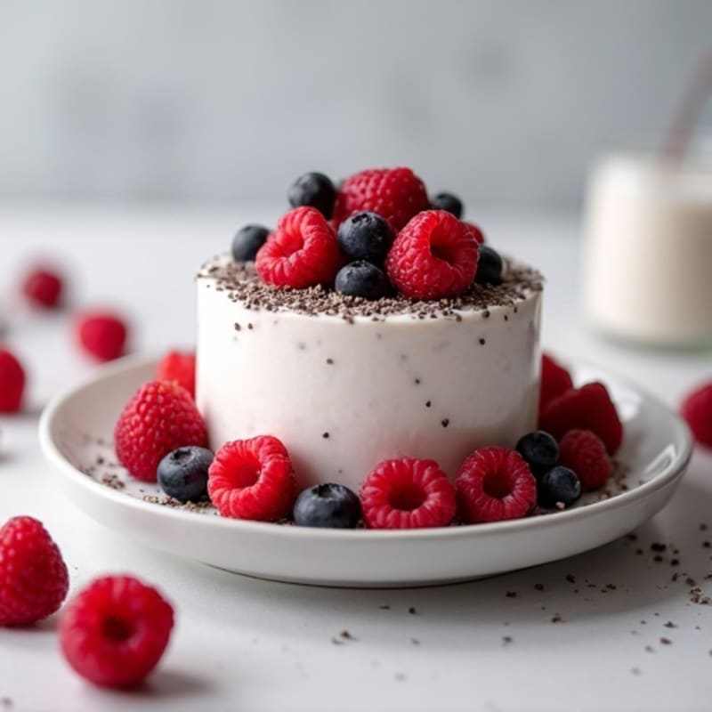 Creamy Greek Yogurt Protein Mousse with Mixed Berries