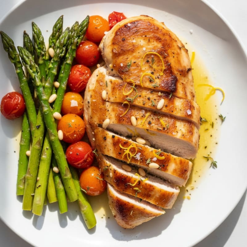 Lemon Herb Chicken with Roasted Asparagus