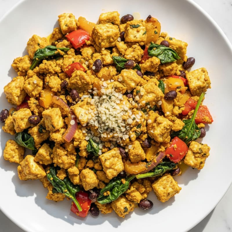 Tofu Scramble with Roasted Vegetables