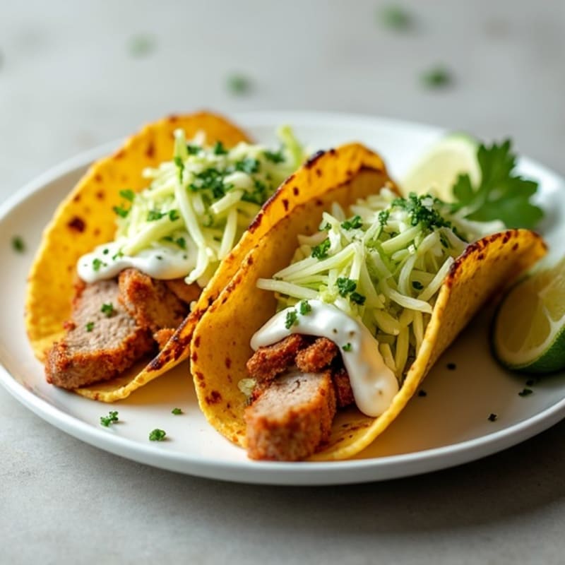 Slow-Cooked Crispy Pork Tacos with Fresh Cabbage Slaw