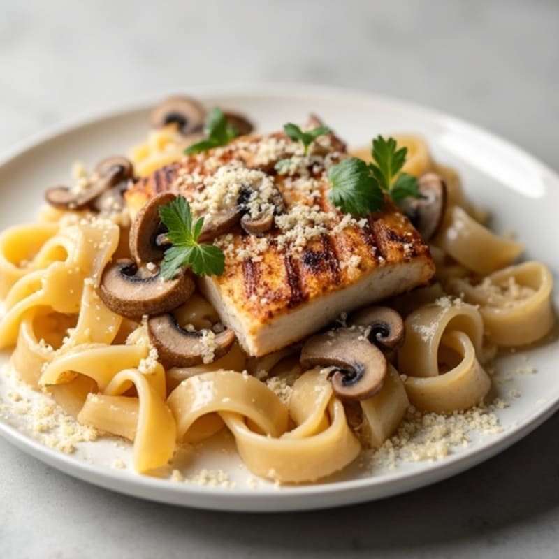 Creamy Truffle Mushroom Whole Wheat Pasta