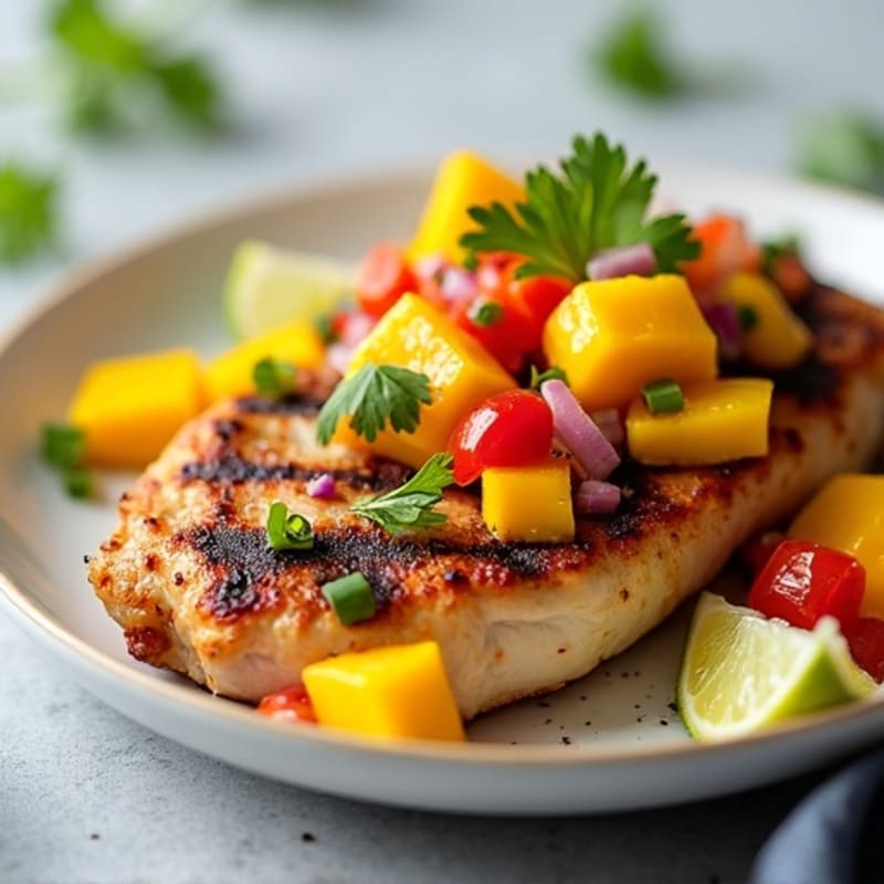 Grilled Chicken with Fresh Mango Salsa