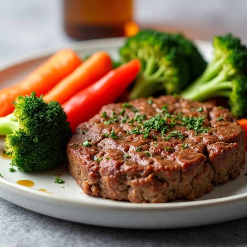 Lean Ground Beef and Crispy Roasted Vegetables